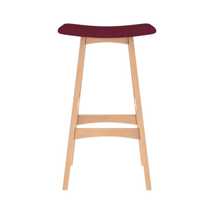 Tabourets de bar 2 pcs Rouge bordeaux Tissu 