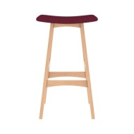 Tabourets de bar 2 pcs Rouge bordeaux Tissu 