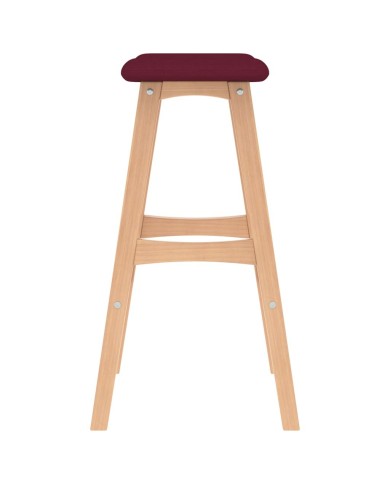 Tabourets de bar 2 pcs Rouge bordeaux Tissu 