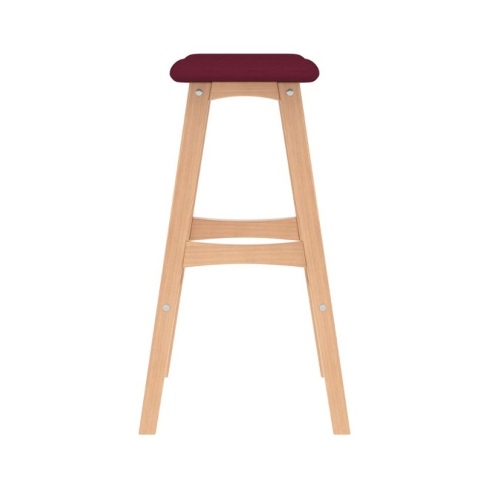 Tabourets de bar 2 pcs Rouge bordeaux Tissu 
