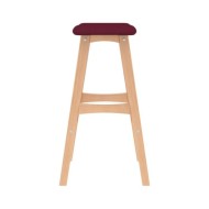 Tabourets de bar 2 pcs Rouge bordeaux Tissu 