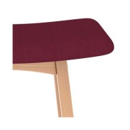 Tabourets de bar 2 pcs Rouge bordeaux Tissu 
