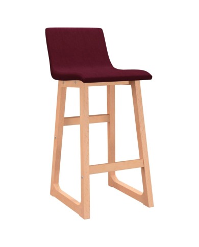 Tabourets de bar 2 pcs Rouge bordeaux Tissu