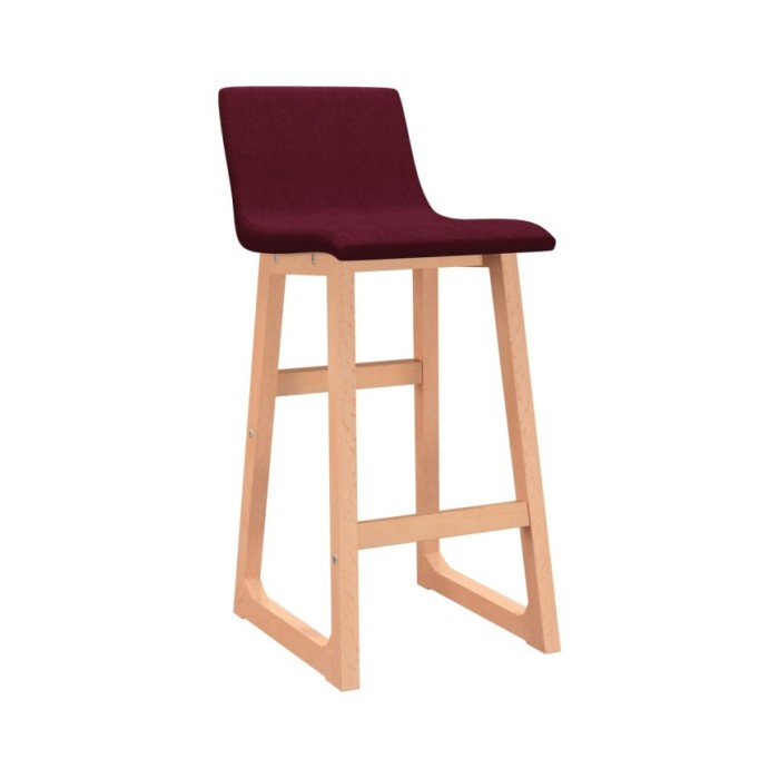 Tabourets de bar 2 pcs Rouge bordeaux Tissu