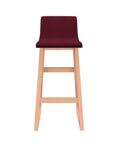 Tabourets de bar 2 pcs Rouge bordeaux Tissu