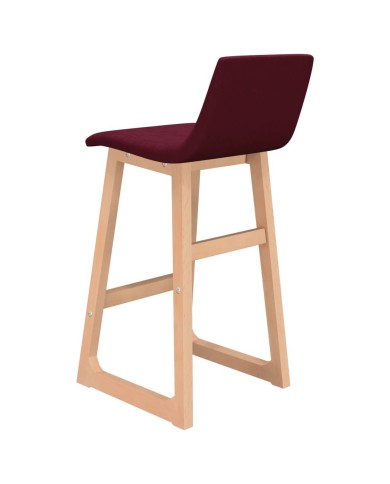 Tabourets de bar 2 pcs Rouge bordeaux Tissu