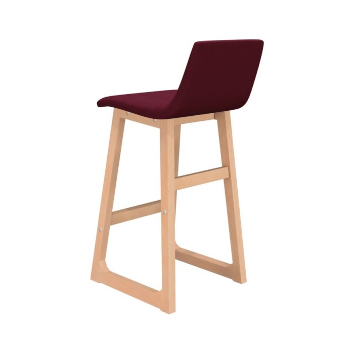 Tabourets de bar 2 pcs Rouge bordeaux Tissu