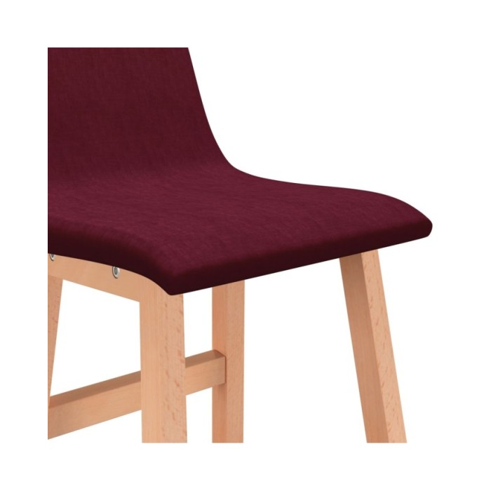 Tabourets de bar 2 pcs Rouge bordeaux Tissu