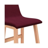 Tabourets de bar 2 pcs Rouge bordeaux Tissu