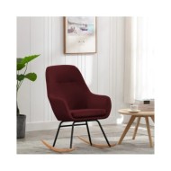 Chaise à bascule Rouge bordeaux Tissu