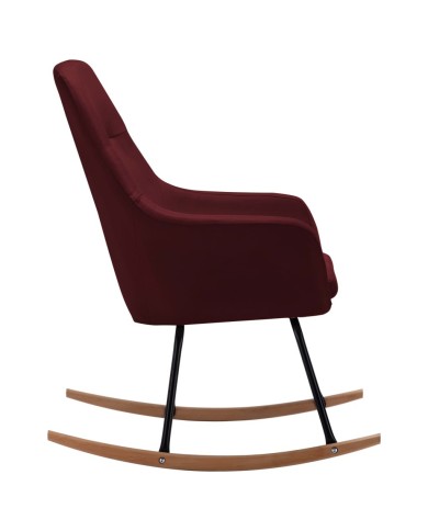 Chaise à bascule Rouge bordeaux Tissu