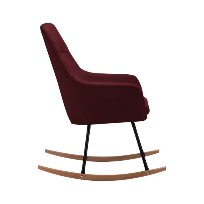 Chaise à bascule Rouge bordeaux Tissu