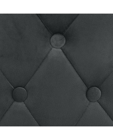 Chaises de bar 2 pcs Gris foncé Velours