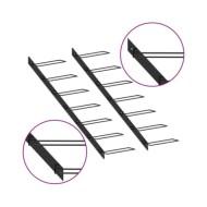 Casiers à bouteilles muraux pour 14 bouteilles 2 pcs Noir Métal