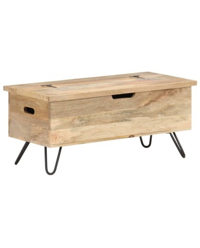 Coffre 90x40x45 cm Bois solide de manguier