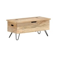 Coffre 90x40x45 cm Bois solide de manguier