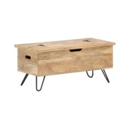 Coffre 90x40x45 cm Bois solide de manguier