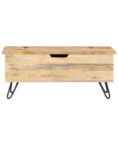 Coffre 90x40x45 cm Bois solide de manguier