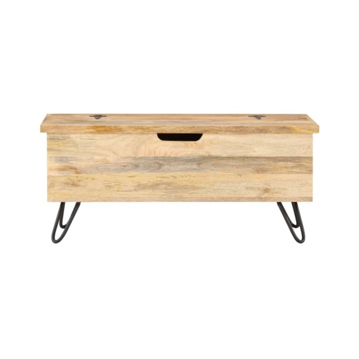 Coffre 90x40x45 cm Bois solide de manguier