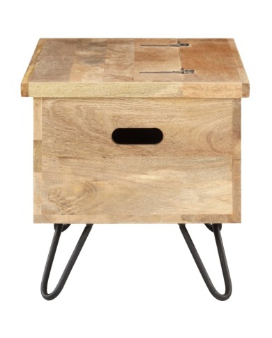 Coffre 90x40x45 cm Bois solide de manguier