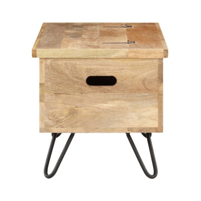 Coffre 90x40x45 cm Bois solide de manguier