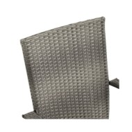 Chaises empilables d'extérieur 4 pcs Gris Résine tressée