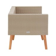 Canapé de jardin à 2 places avec coussins Résine tressée Beige