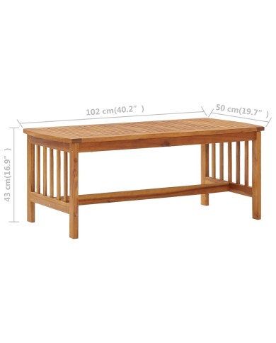 Table basse 102x50x43 cm Bois d'acacia solide