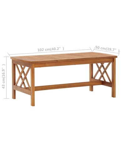 Table basse 102x50x43 cm Bois d'acacia solide