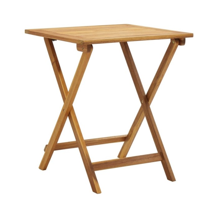 Meuble de bistro pliable 3 pcs et coussins Bois d'acacia solide