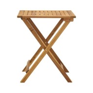 Meuble de bistro pliable 3 pcs et coussins Bois d'acacia solide