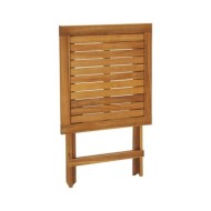 Meuble de bistro pliable 3 pcs et coussins Bois d'acacia solide