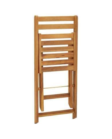 Meuble de bistro pliable 3 pcs et coussins Bois d'acacia solide