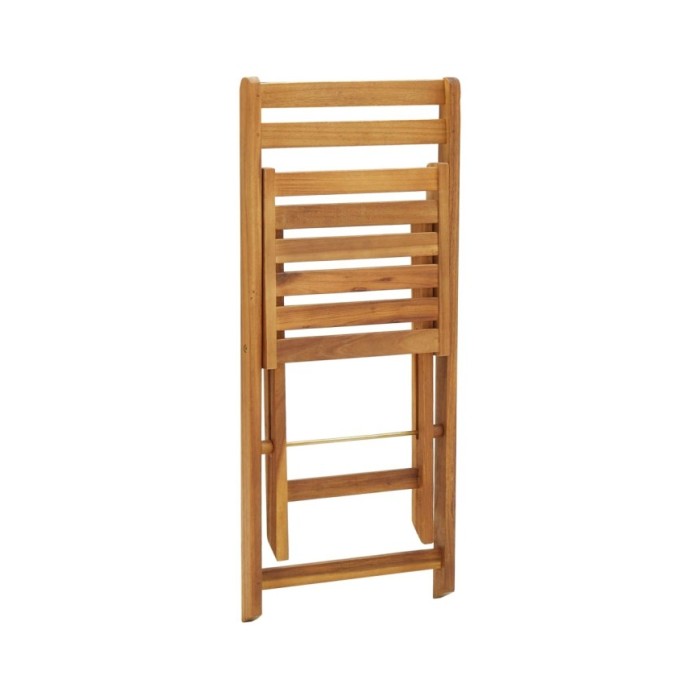 Meuble de bistro pliable 3 pcs et coussins Bois d'acacia solide