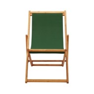Chaise pliable de plage Bois d'eucalyptus et tissu Vert