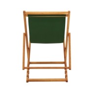 Chaise pliable de plage Bois d'eucalyptus et tissu Vert