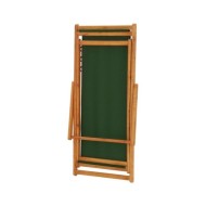 Chaise pliable de plage Bois d'eucalyptus et tissu Vert