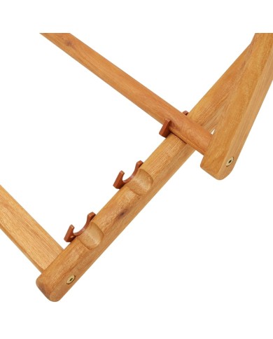 Chaise pliable de plage Bois d'eucalyptus et tissu Vert