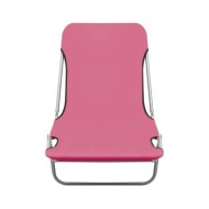 Chaises longues pliables 2 pcs Acier et tissu Rose