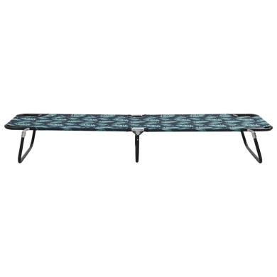 Chaise longue pliable Acier Motif de feuilles
