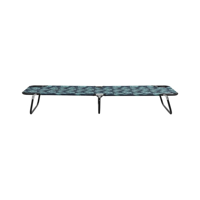 Chaise longue pliable Acier Motif de feuilles