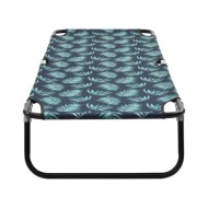 Chaise longue pliable Acier Motif de feuilles