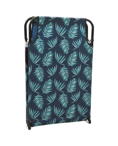 Chaise longue pliable Acier Motif de feuilles