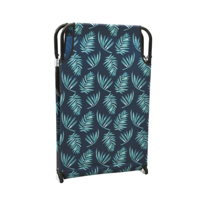 Chaise longue pliable Acier Motif de feuilles