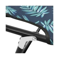 Chaise longue pliable Acier Motif de feuilles