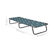 Chaise longue pliable Acier Motif de feuilles