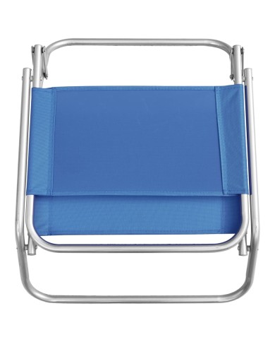 Chaises de plage pliables 2 pcs Bleu Tissu