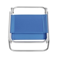 Chaises de plage pliables 2 pcs Bleu Tissu