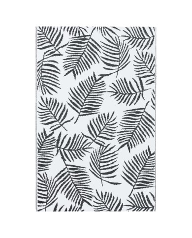 Tapis d'extérieur Blanc et noir 120x180 cm PP