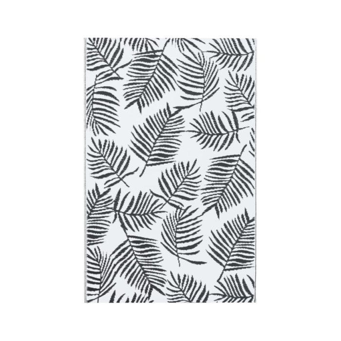 Tapis d'extérieur Blanc et noir 120x180 cm PP